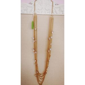 ♡ 4/$30 ♡ Multistrand Gold Tone Statement Necklace